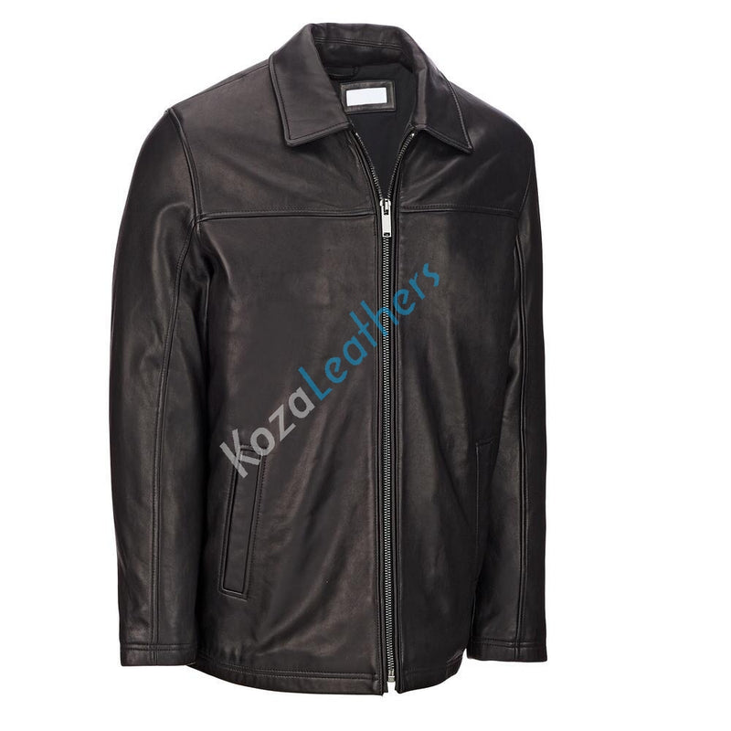 Koza Leathers Men's Genuine Lambskin Bomber Leather Jacket NJ039