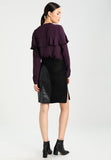 Knee Length Skirt - Women Real Lambskin Leather Slim Fit Skirt WS093 - Koza Leathers