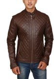 Biker Jacket - Men Real Lambskin Motorcycle Leather Biker Jacket KM443 - Koza Leathers