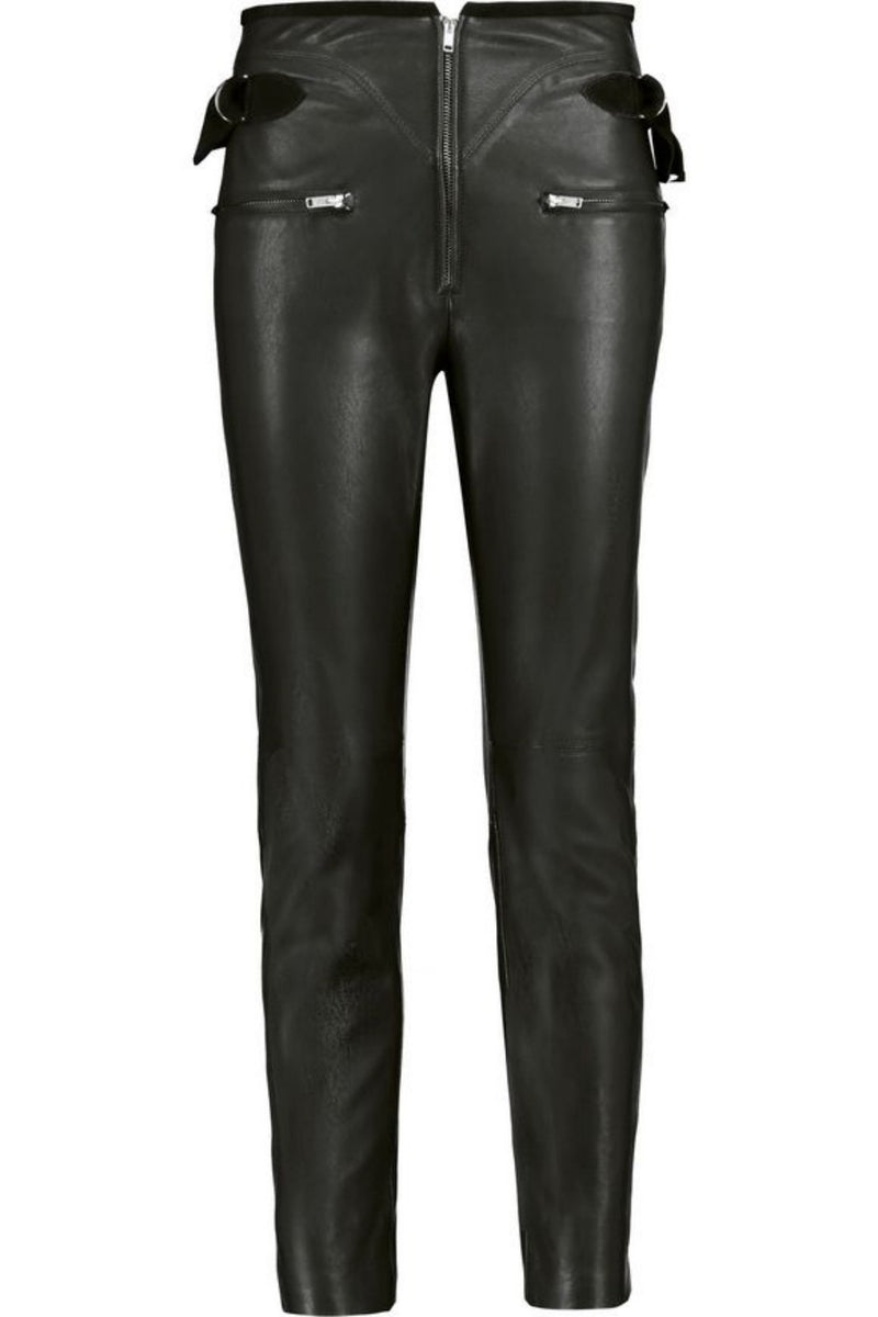 Koza Leathers Women's Real Lambskin Leather Capri Pant WP033