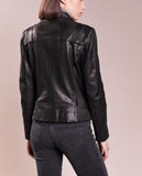 Biker / Motorcycle Jacket - Women Real Lambskin Leather Biker Jacket KW249 - Koza Leathers