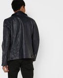 Biker Jacket - Men Real Lambskin Motorcycle Leather Biker Jacket KM664 - Koza Leathers