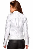 Biker / Motorcycle Jacket - Women Real Lambskin Leather Biker Jacket KW060 - Koza Leathers
