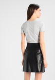 Knee Length Skirt - Women Real Lambskin Leather Slim Fit Skirt WS095 - Koza Leathers