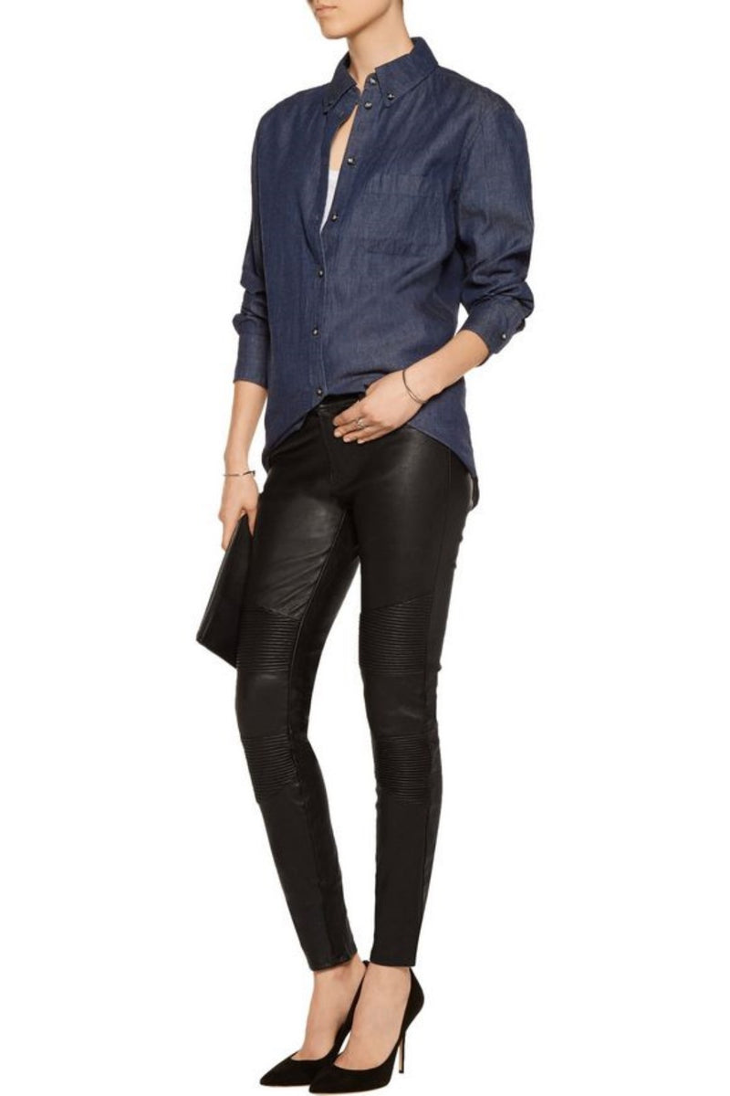 Koza Leathers Women's Real Lambskin Leather Skinny Pant WP086