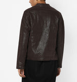 Biker Jacket - Men Real Lambskin Motorcycle Leather Biker Jacket KM666 - Koza Leathers