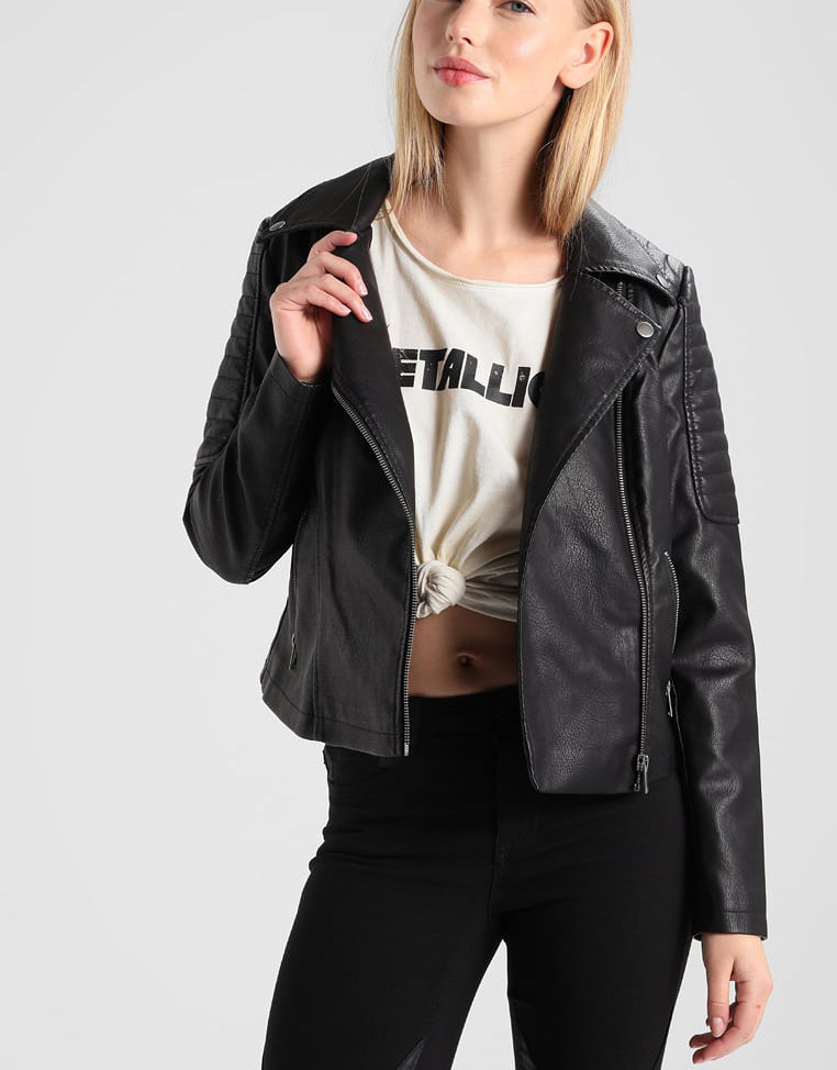 Biker / Motorcycle Jacket - Women Real Lambskin Leather Biker Jacket KW191 - Koza Leathers