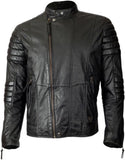 Biker Jacket - Men Real Lambskin Motorcycle Leather Biker Jacket KM383 - Koza Leathers