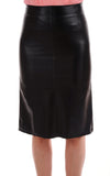 Knee Length Skirt - Women Real Lambskin Leather Slim Fit Skirt WS046 - Koza Leathers