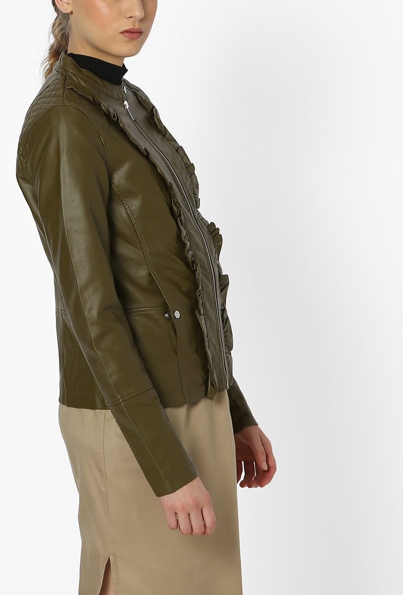 Biker / Motorcycle Jacket - Women Real Lambskin Leather Biker Jacket KW559 - Koza Leathers