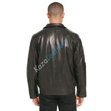 Biker Jacket - Men Real Lambskin Motorcycle Leather Biker Jacket KM154 - Koza Leathers