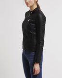 Biker / Motorcycle Jacket - Women Real Lambskin Leather Biker Jacket KW252 - Koza Leathers