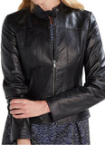 Biker / Motorcycle Jacket - Women Real Lambskin Leather Biker Jacket KW428 - Koza Leathers
