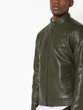 Biker Jacket - Men Real Lambskin Motorcycle Leather Biker Jacket KM668 - Koza Leathers
