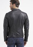 Biker Jacket - Men Real Lambskin Leather Jacket KM028 - Koza Leathers