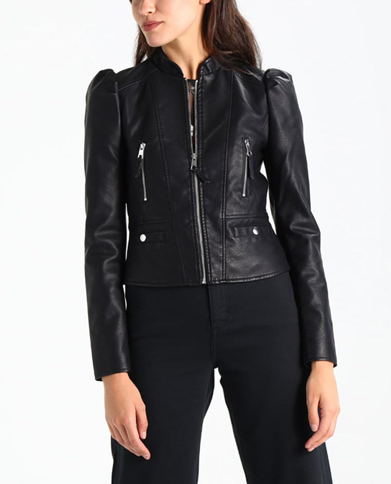 Biker / Motorcycle Jacket - Women Real Lambskin Leather Biker Jacket KW254 - Koza Leathers