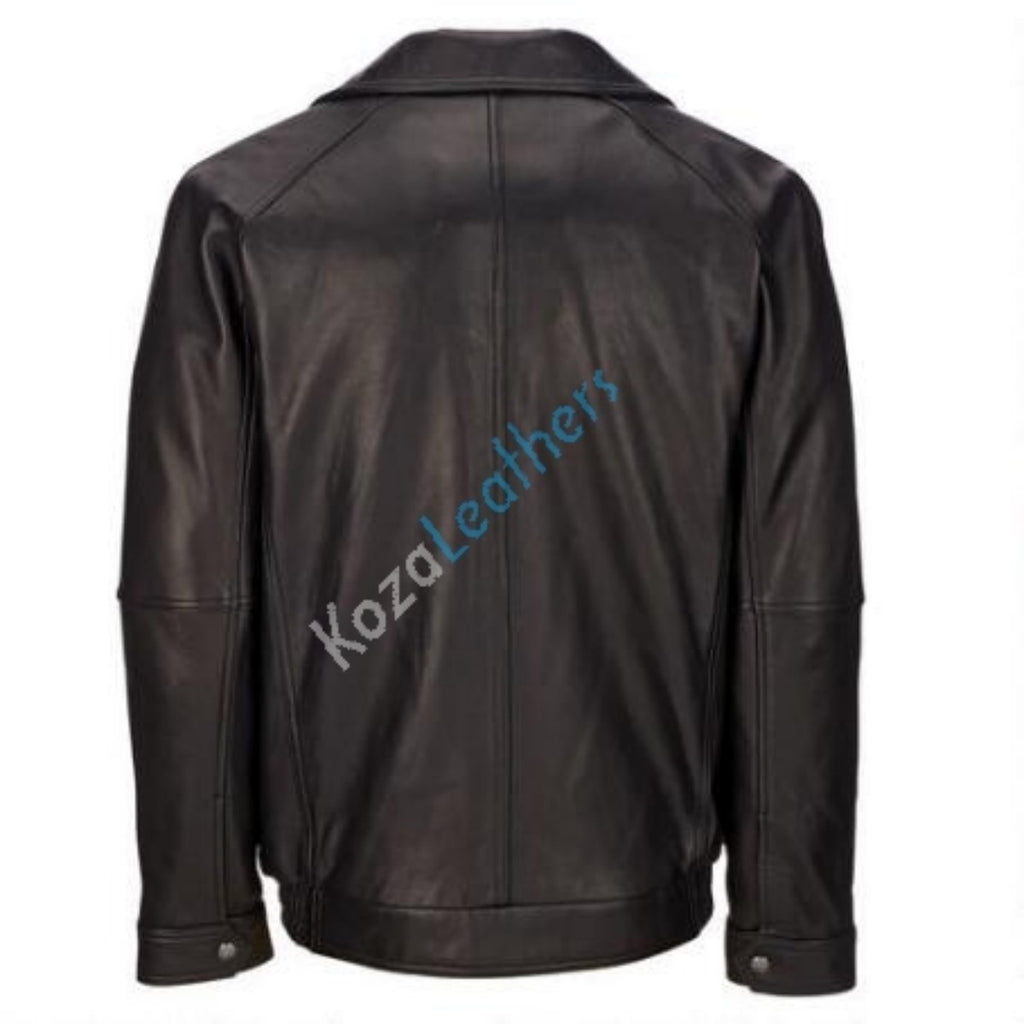 Koza Leathers Men's Genuine Lambskin Bomber Leather Jacket NJ041