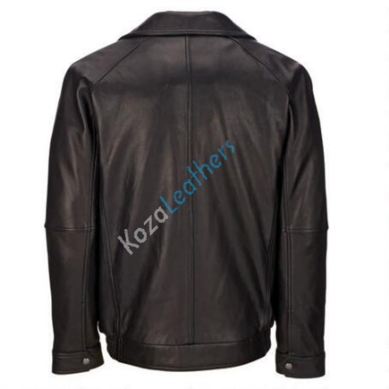 Biker Jacket - Men Real Lambskin Motorcycle Leather Biker Jacket KM192 - Koza Leathers