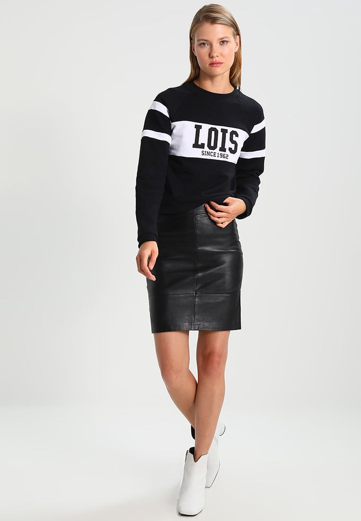 Knee Length Skirt - Women Real Lambskin Leather Slim Fit Skirt WS099 - Koza Leathers