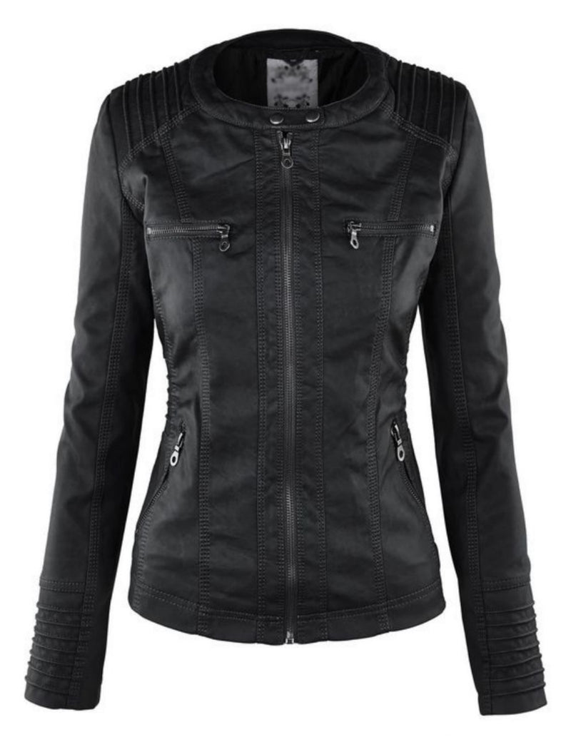 Biker / Motorcycle Jacket - Women Real Lambskin Leather Biker Jacket KW500 - Koza Leathers