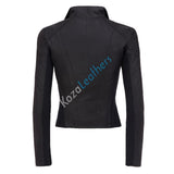 Biker / Motorcycle Jacket - Women Real Lambskin Leather Biker Jacket KW155 - Koza Leathers