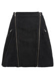 Knee Length Skirt - Women Real Lambskin Leather Slim Fit Skirt WS100 - Koza Leathers