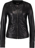 Biker / Motorcycle Jacket - Women Real Lambskin Leather Biker Jacket KW431 - Koza Leathers
