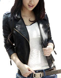 Biker / Motorcycle Jacket - Women Real Lambskin Leather Biker Jacket KW432 - Koza Leathers