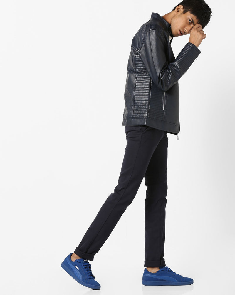 Biker Jacket - Men Real Lambskin Motorcycle Leather Biker Jacket KM671 - Koza Leathers