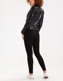 Biker / Motorcycle Jacket - Women Real Lambskin Leather Biker Jacket KW256 - Koza Leathers
