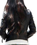 Biker / Motorcycle Jacket - Women Real Lambskin Leather Biker Jacket KW432 - Koza Leathers