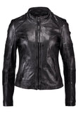 Biker / Motorcycle Jacket - Women Real Lambskin Leather Biker Jacket KW256 - Koza Leathers