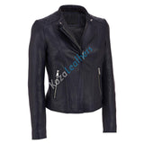 Koza Leathers Women's Real Lambskin Leather Bomber Jacket KW157