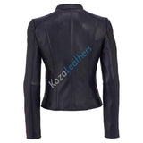 Biker / Motorcycle Jacket - Women Real Lambskin Leather Biker Jacket KW157 - Koza Leathers