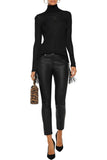 Koza Leathers Women's Real Lambskin Leather Capri Pant WP037
