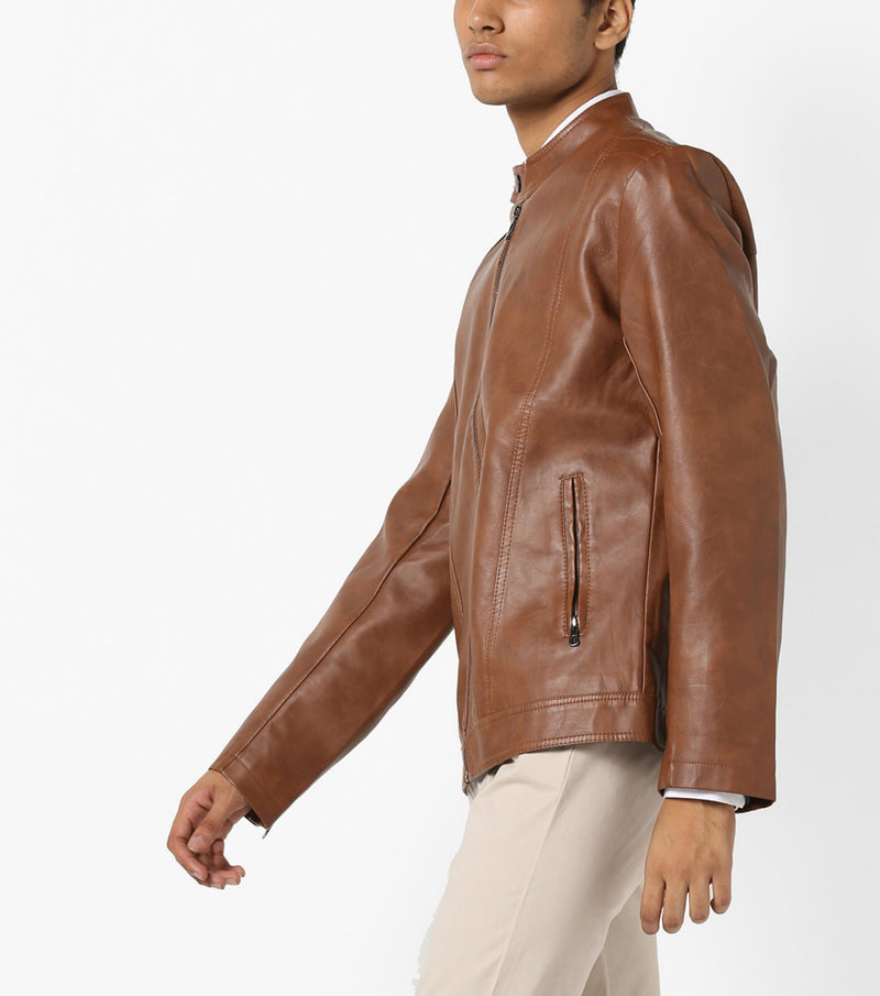 Biker Jacket - Men Real Lambskin Motorcycle Leather Biker Jacket KM673 - Koza Leathers