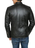 Biker Jacket - Men Real Lambskin Motorcycle Leather Biker Jacket KM452 - Koza Leathers