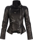 Biker / Motorcycle Jacket - Women Real Lambskin Leather Biker Jacket KW350 - Koza Leathers