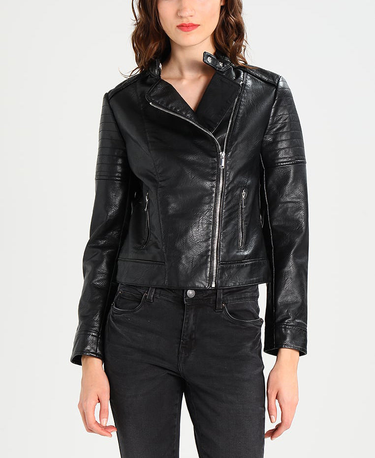 Biker / Motorcycle Jacket - Women Real Lambskin Leather Biker Jacket KW258 - Koza Leathers