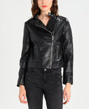 Biker / Motorcycle Jacket - Women Real Lambskin Leather Biker Jacket KW258 - Koza Leathers