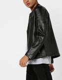Biker Jacket - Men Real Lambskin Motorcycle Leather Biker Jacket KM674 - Koza Leathers