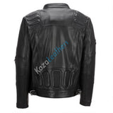 Biker Jacket - Men Real Lambskin Motorcycle Leather Biker Jacket KM194 - Koza Leathers