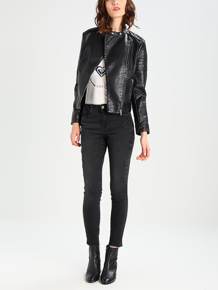 Biker / Motorcycle Jacket - Women Real Lambskin Leather Biker Jacket KW258 - Koza Leathers