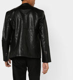 Biker Jacket - Men Real Lambskin Motorcycle Leather Biker Jacket KM674 - Koza Leathers