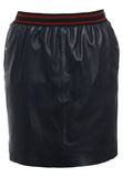 Knee Length Skirt - Women Real Lambskin Leather Mini Skirt WS105 - Koza Leathers