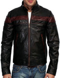 Biker Jacket - Men Real Lambskin Motorcycle Leather Biker Jacket KM455 - Koza Leathers