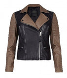 Biker / Motorcycle Jacket - Women Real Lambskin Leather Biker Jacket KW352 - Koza Leathers