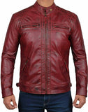 Koza Leathers Men's Genuine Lambskin Leather Vintage Bomber Jacket VJ001