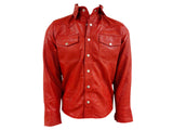 Men's Genuine Lambskin Leather Shirt Jacket MSH009