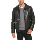 Koza Leathers Men's Genuine Lambskin Bomber Leather Jacket NJ009